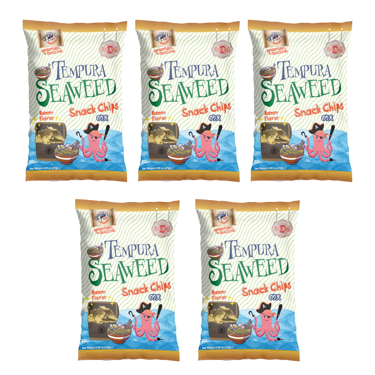 Crispy Tempura Seaweed Snack Chips Ramen Flavor