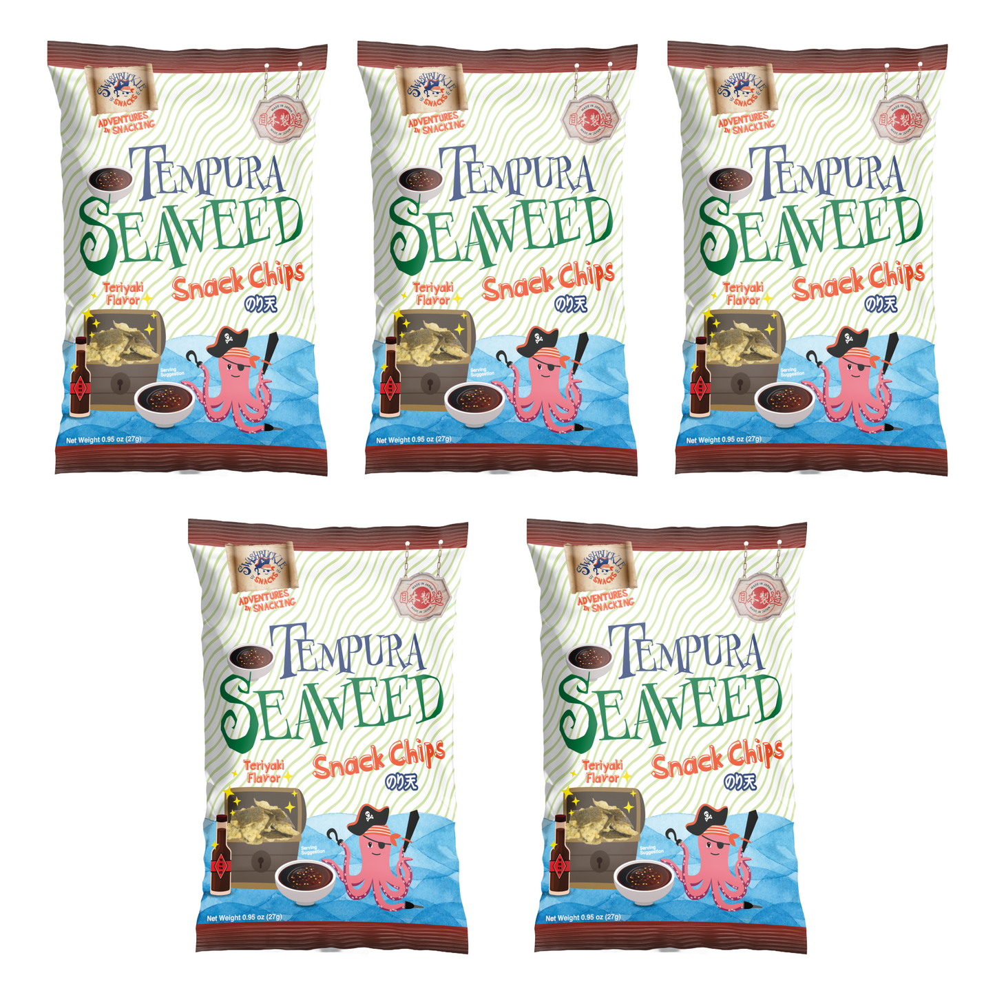 Crispy Tempura Seaweed Snack Chips Teriyaki Flavor