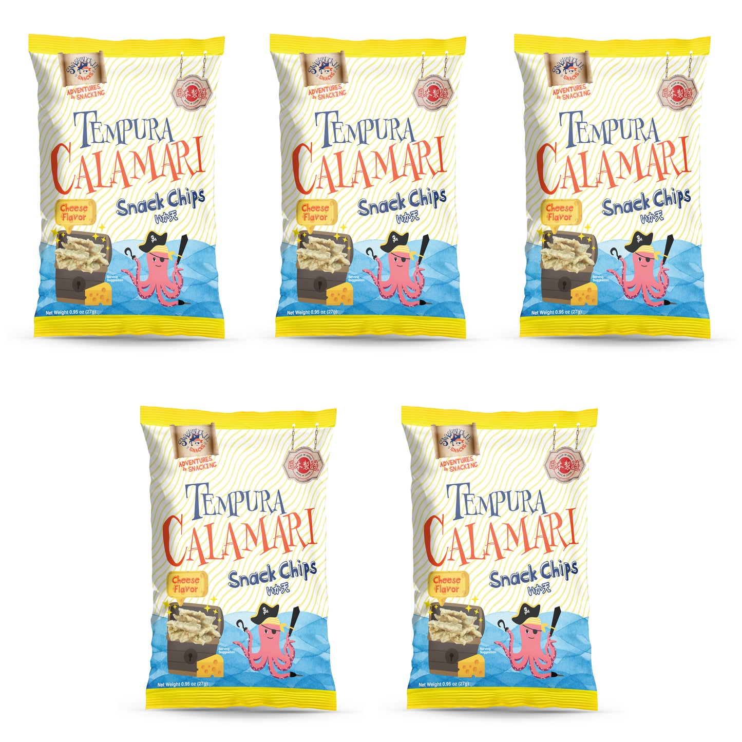 Crispy Tempura Calamari Snack Chips Cheese Flavor