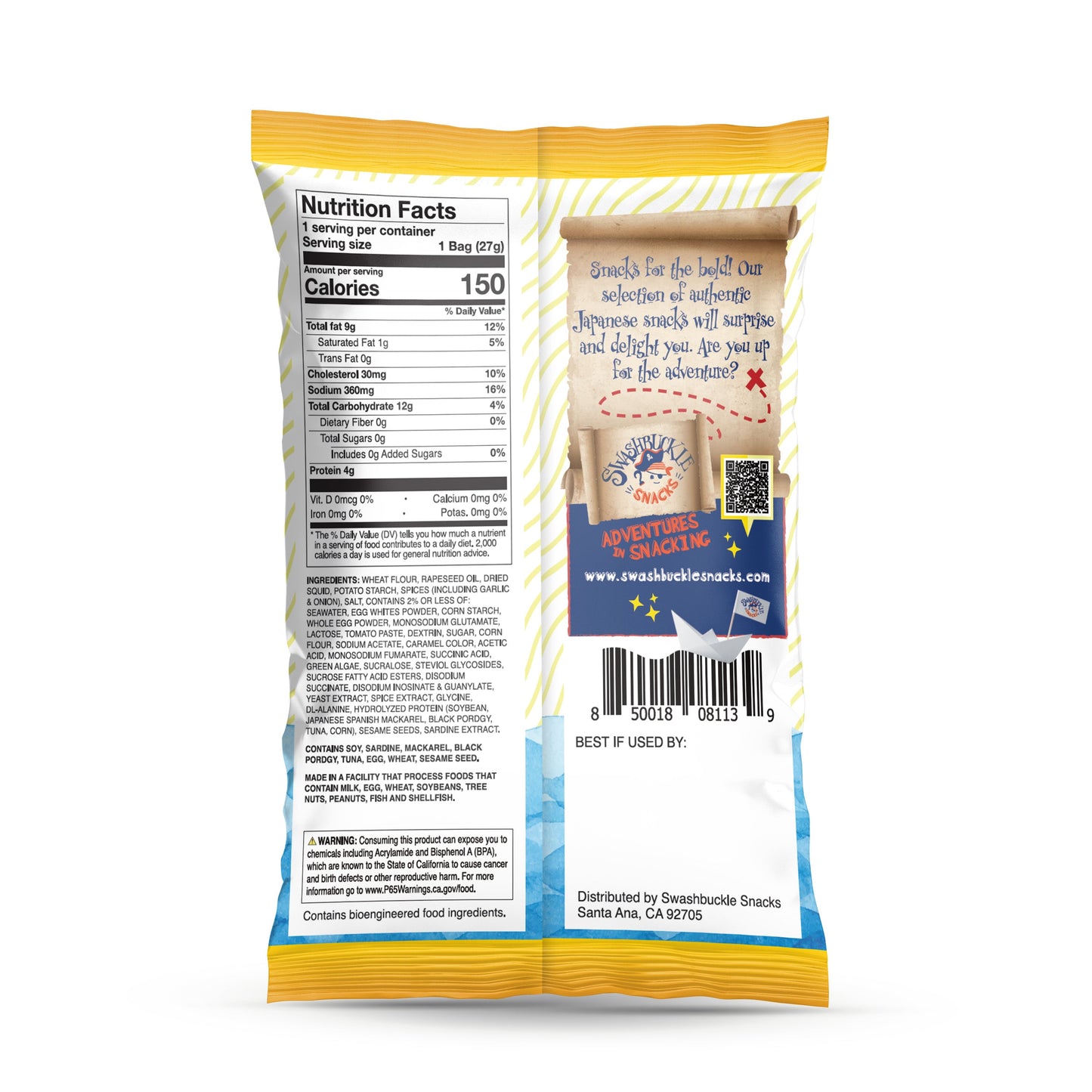 Crispy Tempura Calamari Snack Chips Curry Flavor