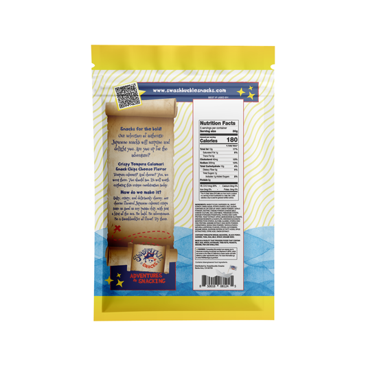 Crispy Tempura Calamari Snack Chips Cheese Flavor