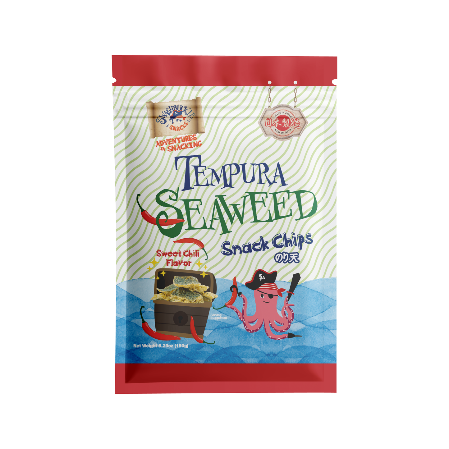 Crispy Tempura Seaweed Snack Chips Sweet Chili Flavor