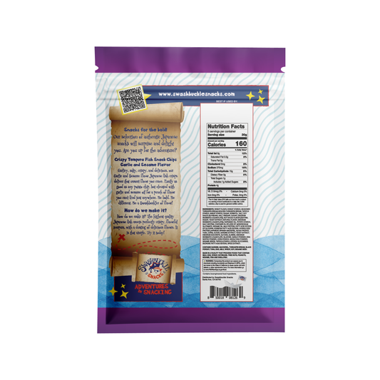 Crispy Tempura Fish Chips Garlic and Sesame Flavor