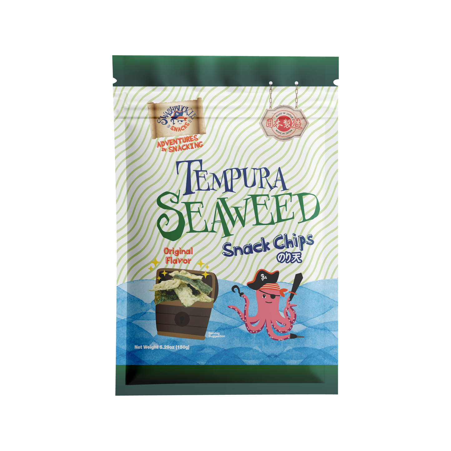Crispy Tempura Seaweed Snack Chips Original Flavor