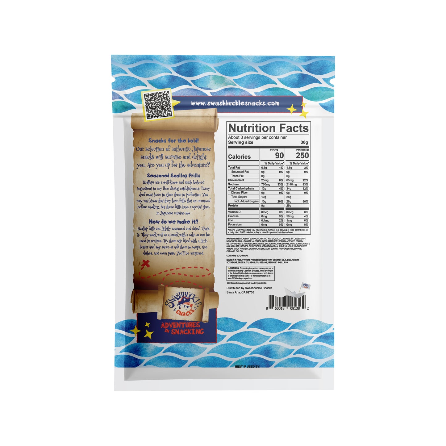 Seasoned Scallop Frills 3.00oz (85g)