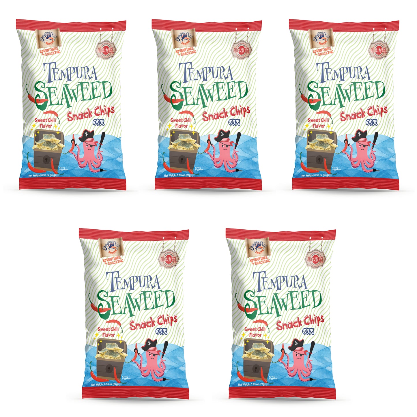 Crispy Tempura Seaweed Snack Chips Sweet Chili Flavor