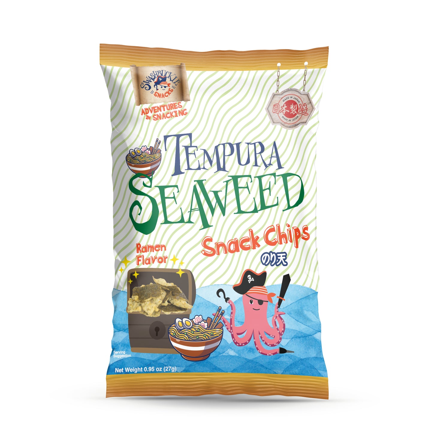 Crispy Tempura Seaweed Snack Chips Ramen Flavor