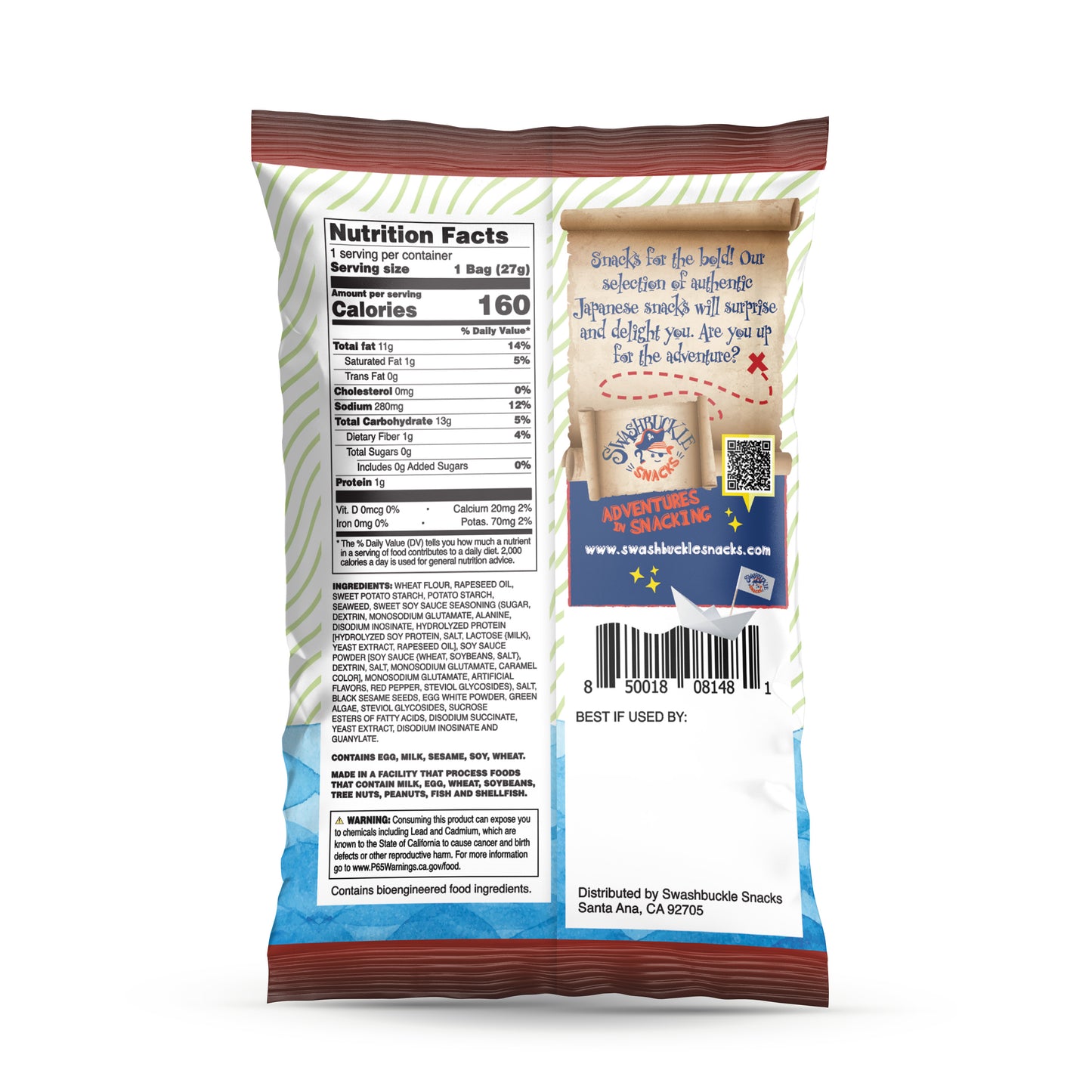Crispy Tempura Seaweed Snack Chips Teriyaki Flavor