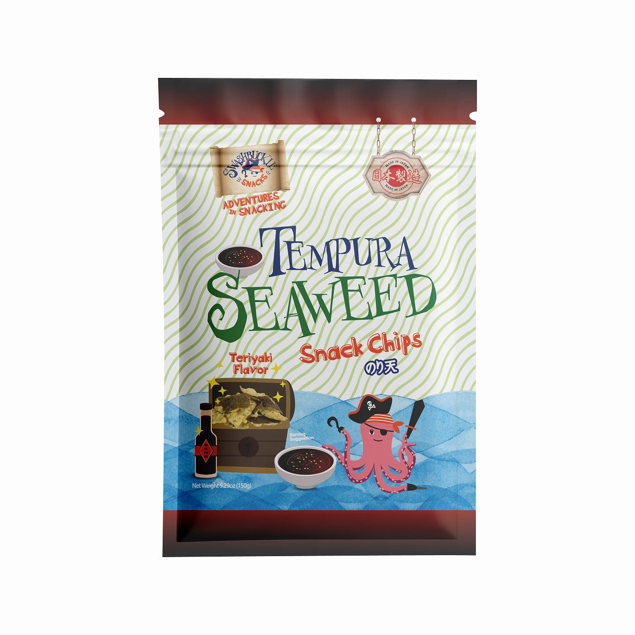 Crispy Tempura Seaweed Snack Chips Teriyaki Flavor