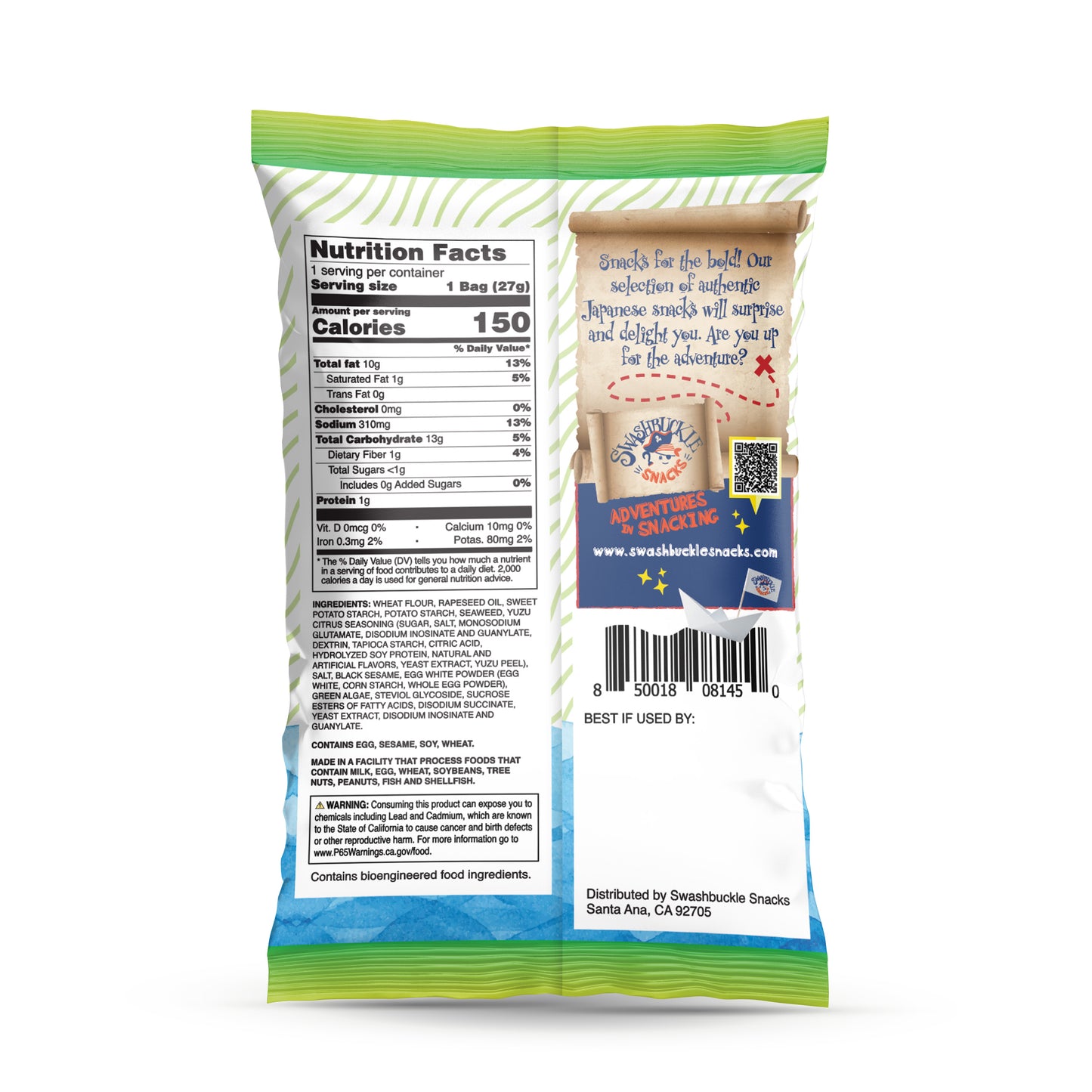 Crispy Tempura Seaweed Snack Chips Yuzu Flavor