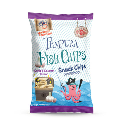 Crispy Tempura Fish Chips Garlic and Sesame Flavor