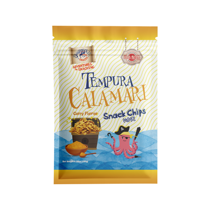 Crispy Tempura Calamari Snack Chips Curry Flavor