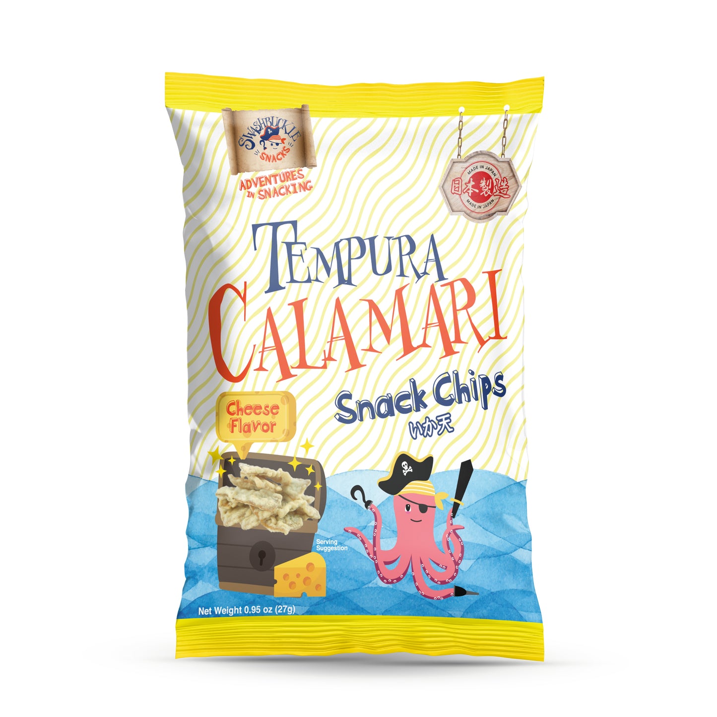 Crispy Tempura Calamari Snack Chips Cheese Flavor
